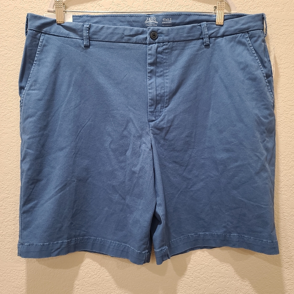 New Izod saltwater relaxed classics short-Blue